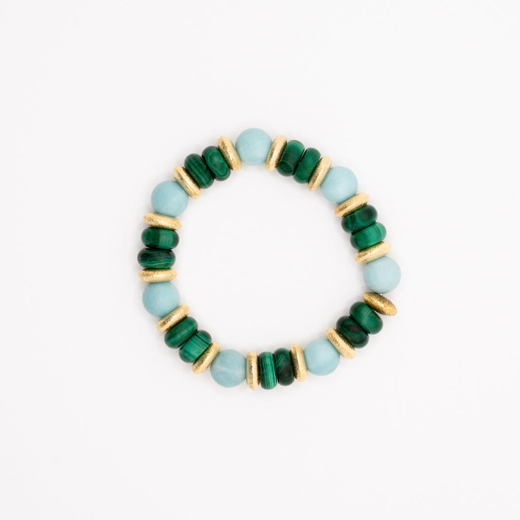 BRACELET AMAZONITE & MALACHITE