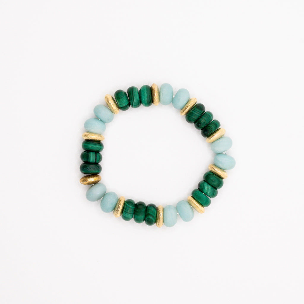 BRACELET AMAZONITE & MALACHITE