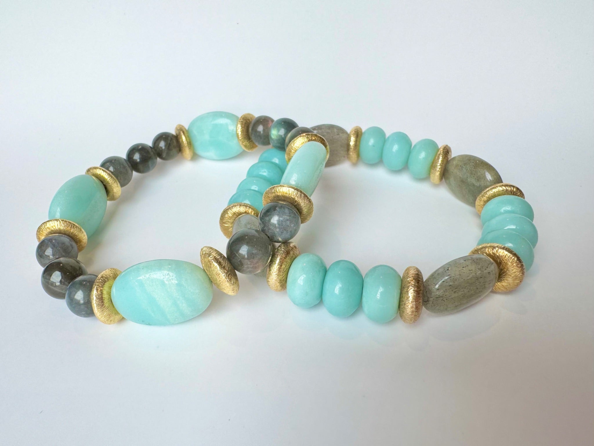BRACELET AMAZONITE & LABRADORITE