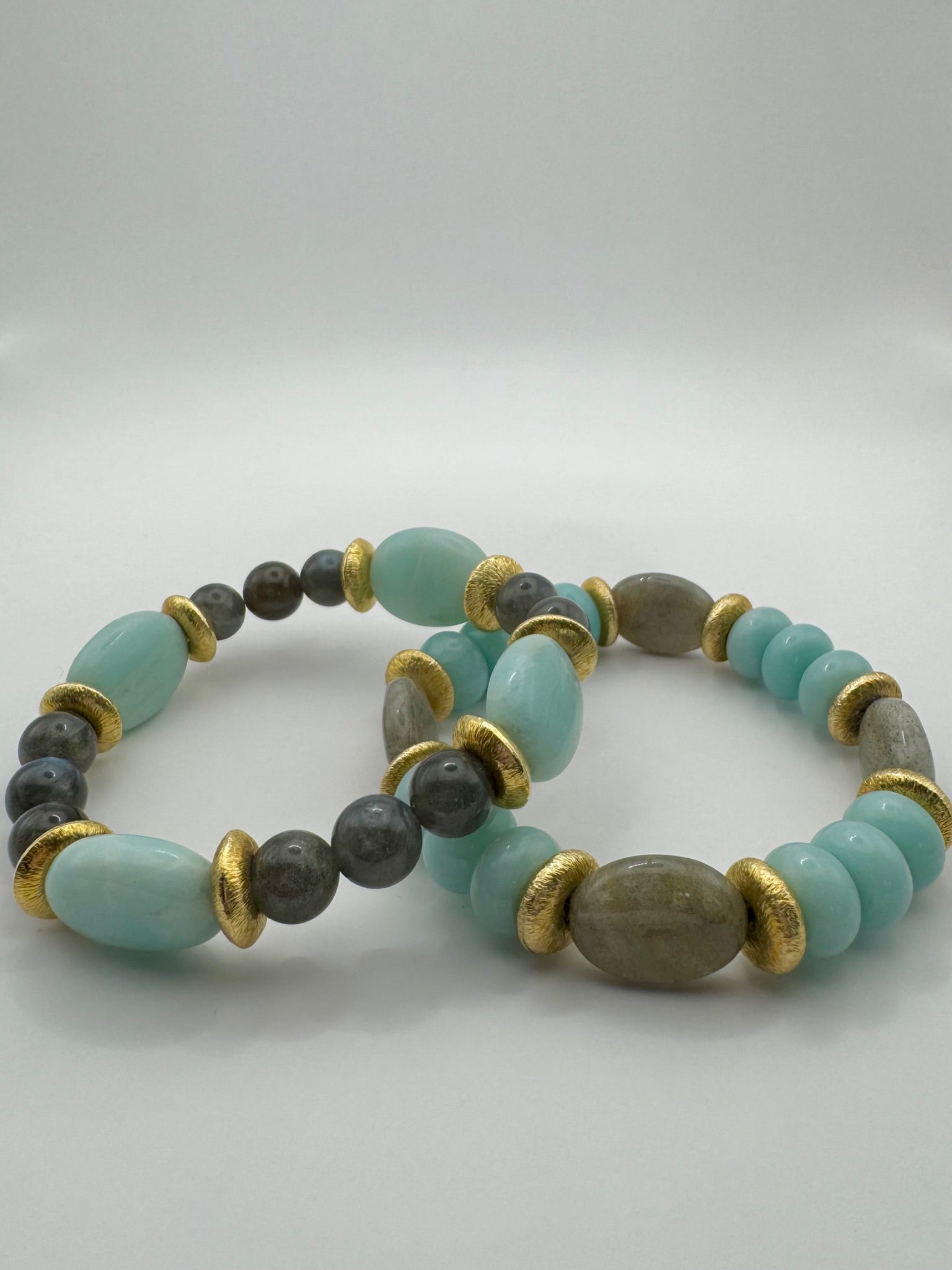 BRACELET AMAZONITE & LABRADORITE
