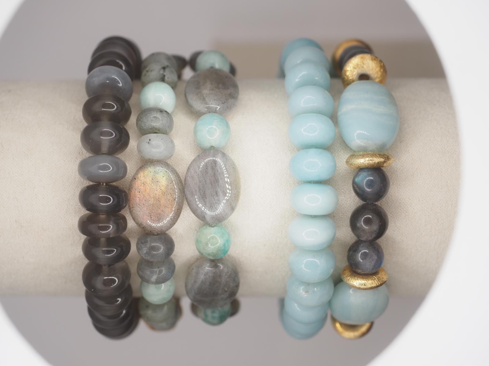 BRACELET AMAZONITE & LABRADORITE