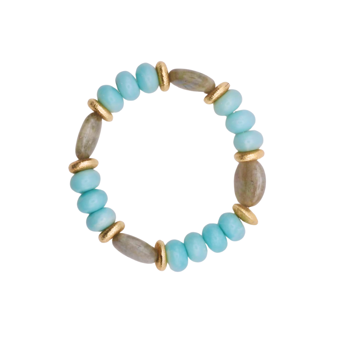 BRACELET AMAZONITE & LABRADORITE
