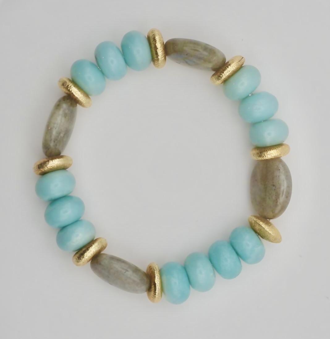 BRACELET AMAZONITE & LABRADORITE