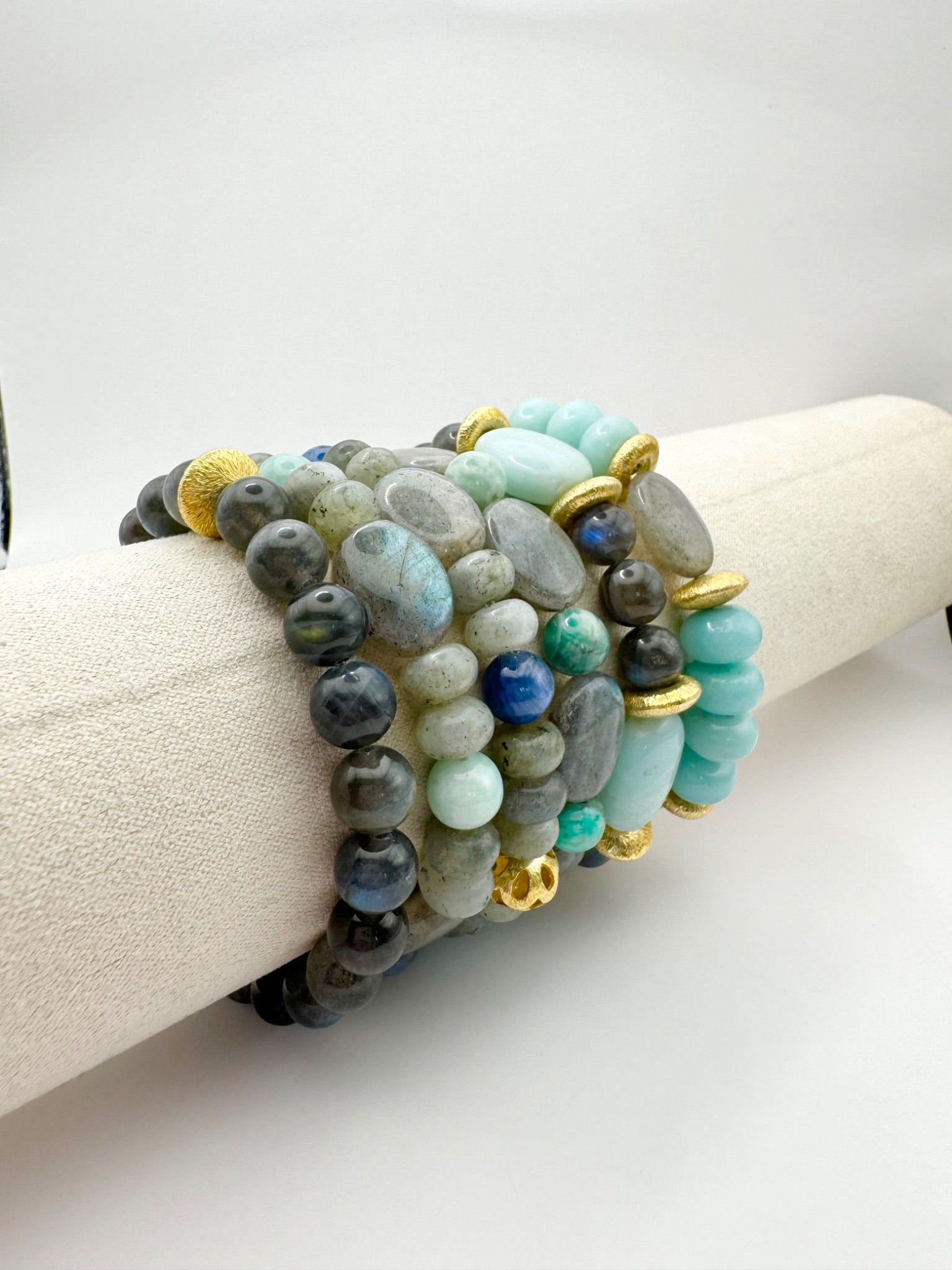 BRACELET AMAZONITE & LABRADORITE