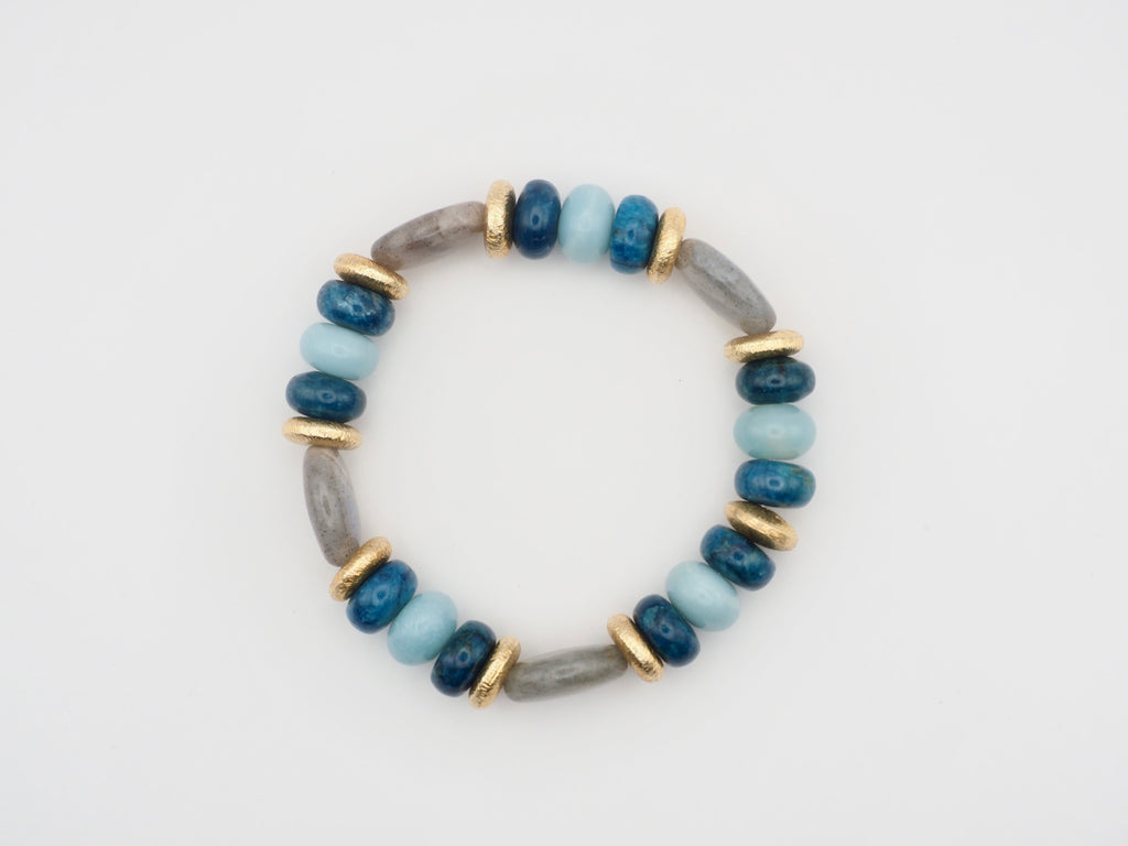 BRACELET AMAZONITE & LABRADORITE & APATITE