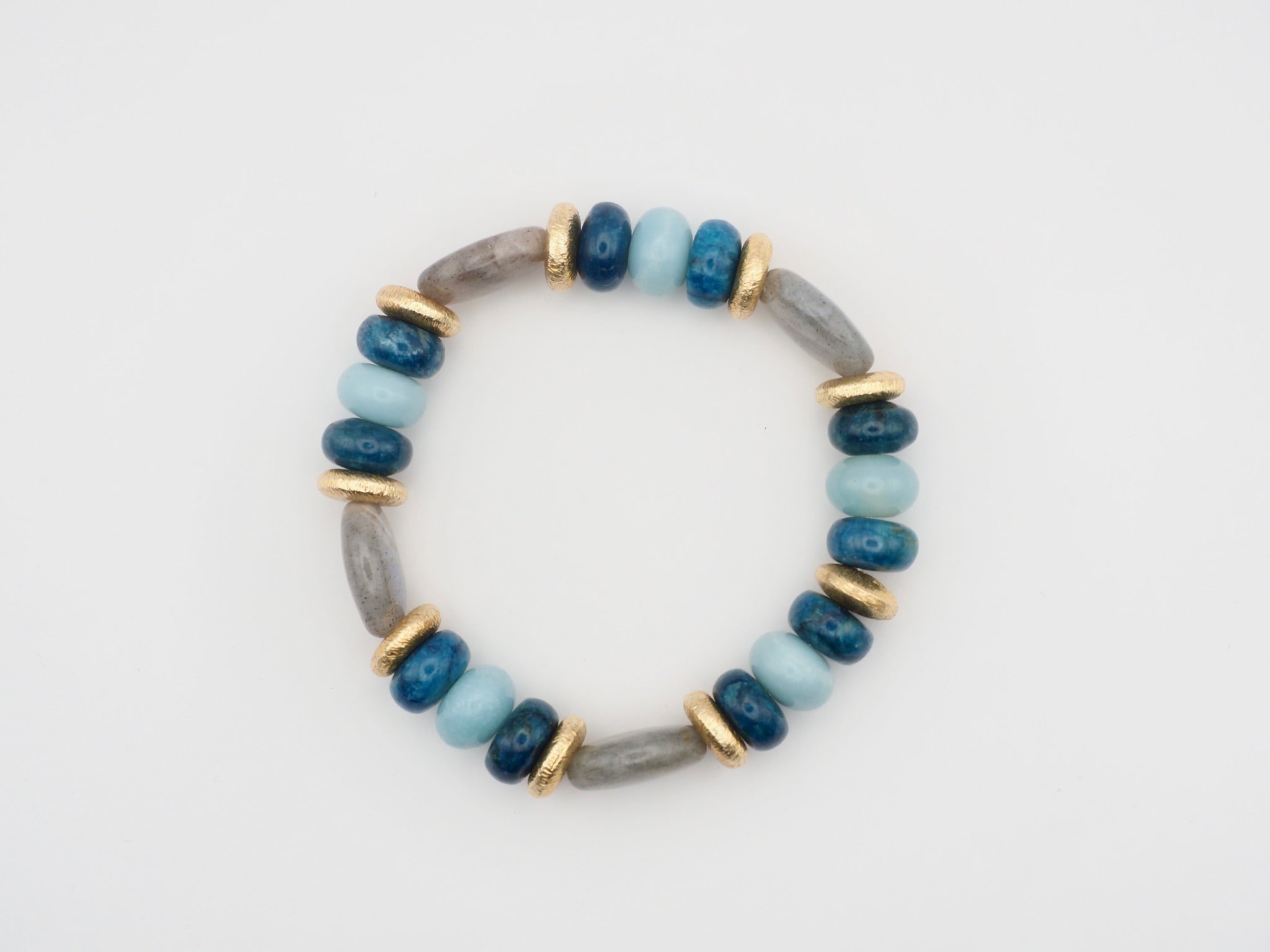 BRACELET AMAZONITE & LABRADORITE & APATITE