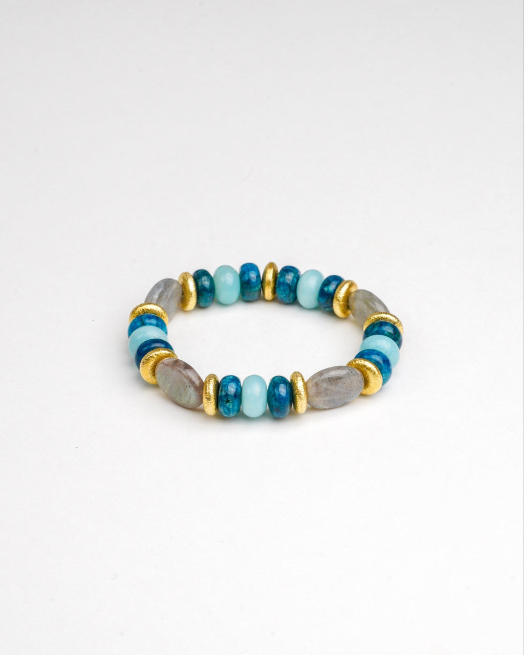 BRACELET AMAZONITE & LABRADORITE & APATITE