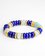 BRACELET LAPIS-LAZULI & AMAZONITE & AIGUE-MARINE