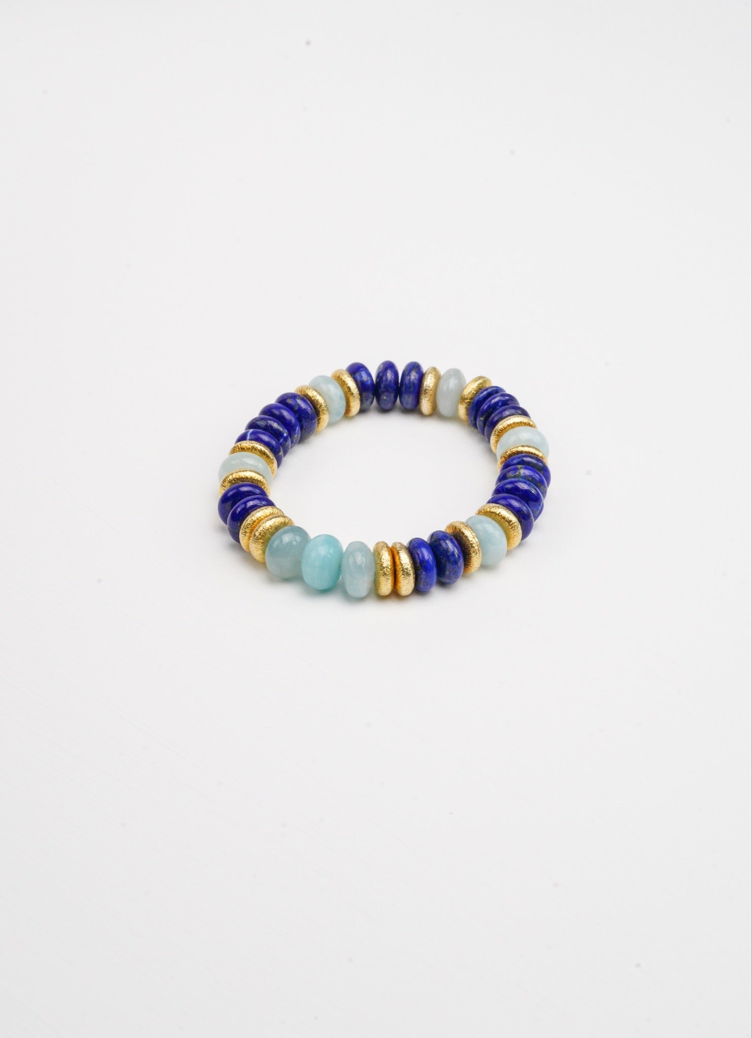BRACELET LAPIS-LAZULI & AMAZONITE & AIGUE-MARINE