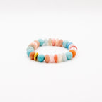 BRACELET AMAZONITE & AIGUE-MARINE & PIERRE DE LUNE & OPALE ROSE