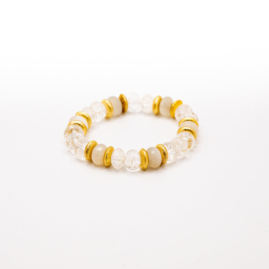 BRACELET CRISTAL DE ROCHE & PIERRE DE LUNE