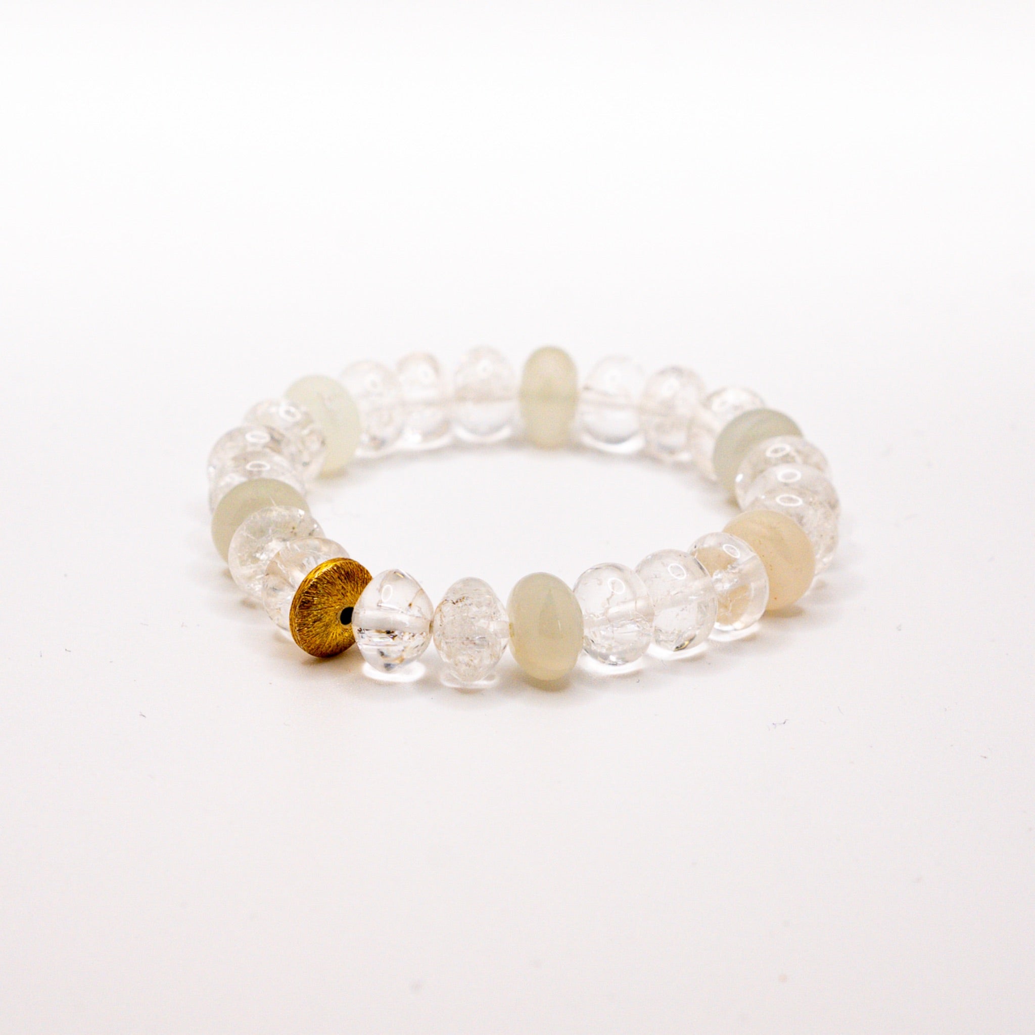 BRACELET CRISTAL DE ROCHE & PIERRE DE LUNE